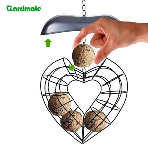 Mangeoire à oiseaux en forme <span class=keywords><strong>de</strong></span> cœur pour jardin extérieur, cour, balcon, mangeoire suspendue pour oiseaux sauvages - Product Image 2