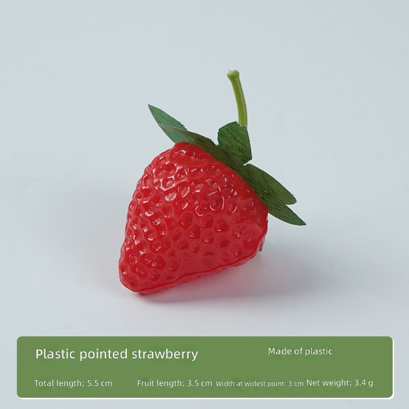 Red Plastic pointed tip strawberry red