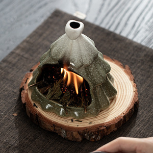 Incienso Aromático YUBIN para Árbol de Navidad, <span class=keywords><strong>Palo</strong></span> <span class=keywords><strong>Santo</strong></span> Peruano, Salvia, Bandeja de Quema de Cerámica con Esmalte de Color, Ecológico - Product Image 4