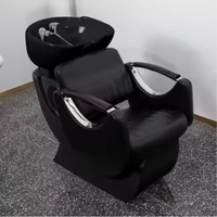 Chaise de lavage de cheveux en cuir pour salon de coiffure, barbier, esthétique