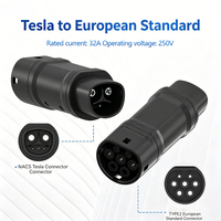 Adaptador Convertidor para Cargador de Vehículos Eléctricos, Nuevo Enchufe NACS a CCS2 TIPO 2, Estándar Europeo