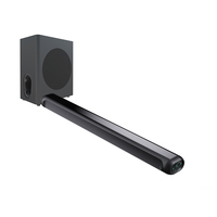 Barre de son 2.1 canaux avec support TV et fixation murale, barre de son avec caisson de basses