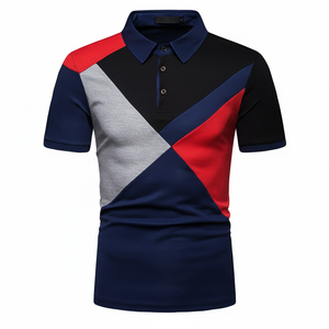 Polo homme décontracté sport manches courtes mode été coton coupe régulière impression personnalisée Polo chemise - Product Image 1