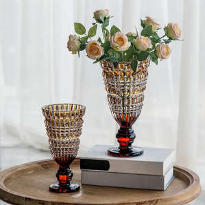 <span class=keywords><strong>Vase</strong></span> américain <span class=keywords><strong>de</strong></span> grande taille <span class=keywords><strong>en</strong></span> <span class=keywords><strong>verre</strong></span>, couleur élégante, sur <span class=keywords><strong>pied</strong></span> haut, pour fleurs hydroponiques, fleurs séchées, ornements décoratifs - Product Image 2