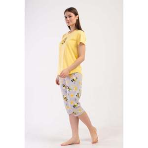 Combinaison de nuit ovale à manches courtes et col rond pour femmes - Product Image 3