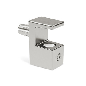 Supporto per mensola con tenone per vetro. Per ripiani in vetro. Diametro di 5 mm. Bloccaggio e sicurezza. Spessore vetro 6mm - finitura - Product Image 1