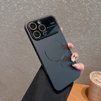 Coque de téléphone portable pour iPhone 17 Pro Max, design dessin animé, grande fenêtre, toucher mat, sensation avancée, support magnétique à anneau