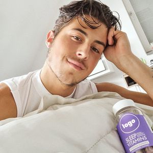 Label pribadi Ashwagandha Gummies membantu tidur Melatonin permen Ashwagandha ekstrak akar suplemen pereda stres imun - Product Image 3