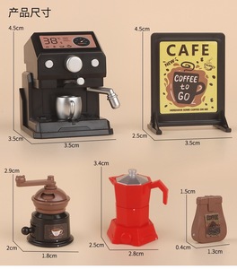 Macchina da Caffè e Cucina in Miniatura in Plastica per Casa delle Bambole - Decorazioni per Compleanno e Pasqua - Product Image 2