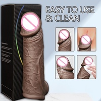 Meilleurs jouets sexuels réalistes pour femmes, Dildo en silicone véritable Cyberskin avec ventouse LM-D804