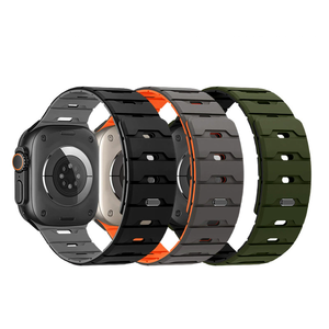 <span class=keywords><strong>Correa</strong></span> de Reloj Magnética de Silicona de Doble Color para <span class=keywords><strong>Apple</strong></span> <span class=keywords><strong>Watch</strong></span> Ultra 49mm, <span class=keywords><strong>Correa</strong></span> Deportiva para IWatch 11 10 9 8 - Product Image 1