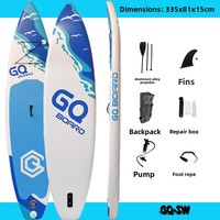 Vente directe d'usine, planche à pagaie gonflable SUP, planche de surf, planche de ski nautique en PVC pour débutants, fabriqué en Chine, modèle GQ-SW
