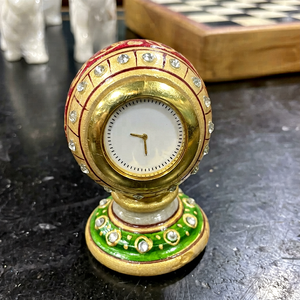 Handmade Marble <b>Desk</b> Clock Ethnic Design Pillar Watch Decorative Table Clock for Home Office - Product Image 2
