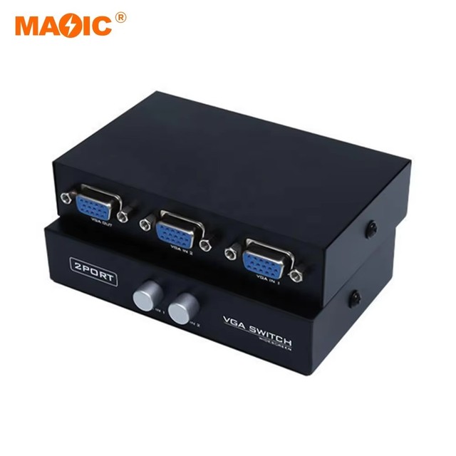 1x2 VGA Video Splitter Vga Switch 1 Into 2 Vga Amplifier 1x2 Audio Video Splitter for TV Laptop