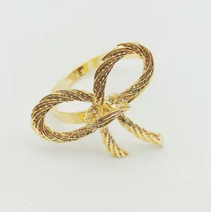 Guardanapo anel de metal para guardanapo, decoração de mesa, metal, borboleta, guardanapo, anel para festa de casamento, natal
