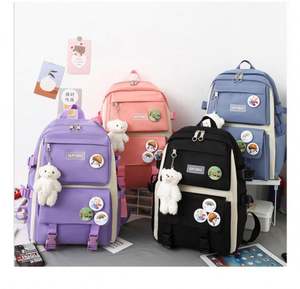 Lot de 4 sacs d'école 4-en-1 pas chers pour femmes et filles, sacs à dos imperméables pour étudiantes, vente en gros - Product Image 6