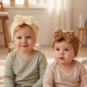 Bando bayi perempuan, 2 Set warna gaya Eropa dan Amerika baru pita putri kreatif ikat kepala nyaman - Product Image 1