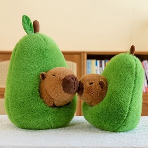 Creative Avocado Capybara Plush <b>Toy</b> Bear <b>Stuffed</b> Animal with Claw Machine Washed Technics Stress Relief Gift for Redemption - Product Image 1