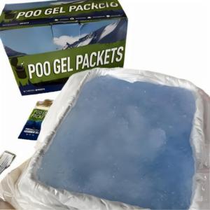 Toilet portabel bubuk 60 paket darurat polimer Poo Gel kotoran urin memperkuat penghilang bau penyerap untuk berkemah mendaki - Product Image 4