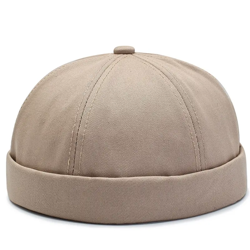 Benutzer definierte Großhandel Unisex Baumwolle Docker randlosen Baseball Cap Hut