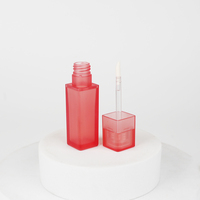 Tubes à gloss transparents vides de 9 ml avec applicateur rose, couleur personnalisable, emballage cosmétique pour rouge à lèvres