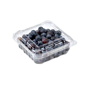 Op maat gemaakte transparante voedselverpakking van PET-plastic, wegwerpbaar clamshell doosje voor groenten, fruit, druiven, lychees en kersen - Product Image 5