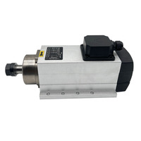 Moteur de broche refroidi par air 2,2 kW 220 V 380 V ER20 pour bois, broche carrée pour kit d'outils de machine de fraisage CNC