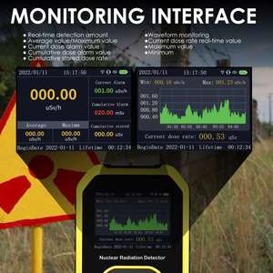 Digital Radiation Detector Dosimeter Geiger Counter Beta Gamma X-ray Rechargeable Radioactive Monitor Tester Switchable - Product Image 4