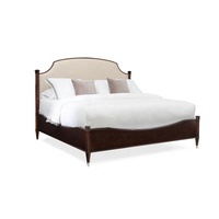 Lits en bois massif de grande taille de style rétro américain, de haute qualité, pour salon, CROWN JEWEL Caracole