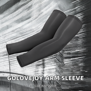 Manchons de cyclisme anti-UV coupe-vent réversibles noirs unisexes pour adultes en polyester sans couture, ajustement parfait, séchage rapide, respirants - Product Image 2
