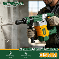 Marteau de démolition électrique industriel robuste 800W avec cordon, SDS MAX 26mm, avec burins et boîte à outils, en acier allié