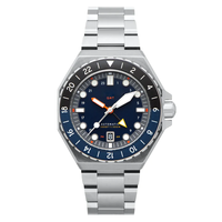 Reloj de Pulsera de Lujo GMT para Buceo para Hombre Automático Súper Luminoso Deportivo Resistente al Agua 300m