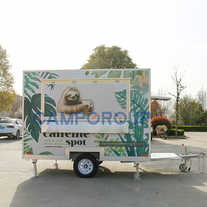 Petit camion de nourriture de café usa standard chariot de remorque de nourriture magasin de crème glacée avec des roues barre de conteneur mobile - Product Image 2