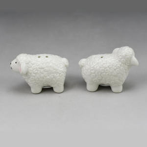 الجملة الأغنام على شكل الحيوان السيراميك الخزف الملح و هزازة فلفل مجموعة - Product Image 3