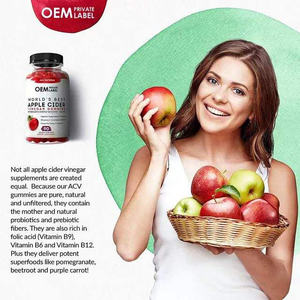 Popular Vinagre de sidra de manzana vegano gomitas de salud natural para desintoxicar el cuerpo gomitas de vinagre de sidra de manzana <span class=keywords><strong>AVC</strong></span> vitaminas gomitas - Product Image 6