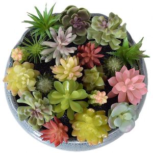 New DIY <strong>Small</strong> <strong>Potted</strong> <strong>Plants</strong> <strong>Indoor</strong> Decoration Artificial Succulent <strong>Plants</strong> - Product Image 1