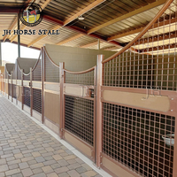 Panneau avant de box de chevaux en bambou, ventilé, en WPC galvanisé, sur mesure, de taille ajustable, pour écuries préfabriquées JH