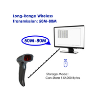 Escáner de Código de Barras Inalámbrico Láser 1D Jingxin Comercial de 550 mAh, Económico y Portátil