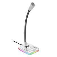 Microphone Flexible à col de cygne avec bras muet, Microphone, PC, filet, appels, jeu en direct, fonctionne à la maison, pour PS4