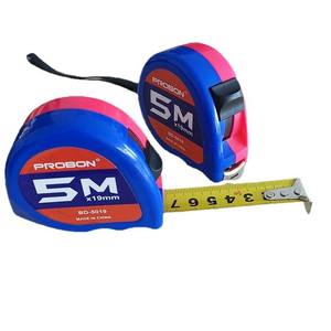 Mètre ruban Probon 5M, lame en acier, retour automatique, bouton de verrouillage, métrique, fabriqué en Chine BD-5019 - Product Image 5