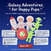 Jouets en peluche pour chiens sur le thème de l'espace, jouets à mâcher pour chiots, jouets pour animaux de compagnie en peluche durables et interactifs, avec sons (astronaute, alien, fusée, OVNI)