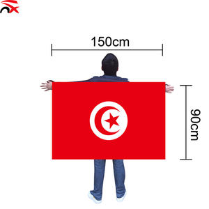 Drapeaux sportifs personnalisés populaires du drapeau tunisien, série de produits, lunettes, cape, drapeau, cadeaux promotionnels - Product Image 2