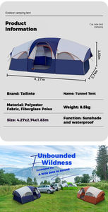 Carpa Túnel HOUMU para <span class=keywords><strong>6</strong></span>-8 Personas, 4.27m, Gran Espacio, PU2000mm, Impermeable y Resistente al Viento, para Campamento Familiar - Product Image 6