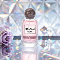 Flacon de parfum rond personnalisé de 100 ml avec boîte en tube de papier, flacon de parfum de luxe avec bouchon magnétique, bouchon à bille, emballage de parfum rechargeable