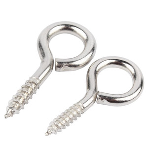 Acero inoxidable antioxidante resistente plata autorroscante oveja madera ojal <span class=keywords><strong>ojo</strong></span> ganchos colgantes tornillos perno <span class=keywords><strong>OJO</strong></span> PARA MADERA - Product Image 3