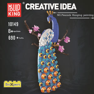 Pour moule roi 10149 petits blocs de construction en plastique paon suspendu peinture assemblé modèle <span class=keywords><strong>jouet</strong></span> cadeau pour garçons et filles - Product Image 5