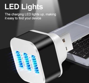 New 2.0HUB Magnetic 3-Port <b>USB</b> & <b>Type</b>-<b>C</b> Splitter with QC3.0 Fast Charging 15W Wall Charger <b>Adapter</b> - Product Image 5