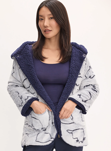 Premium Unisex Sherpa Fleece Jacket Luxury <strong>House</strong> <strong>Coat</strong> Hooded Collar Customizable Winter Season Flannel Pajamas for <strong>Ladies</strong> - Product Image 5