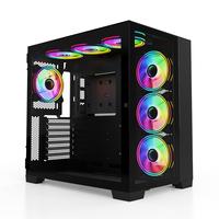 Gabinete para Computadora SAMA de 360 mm con Radiador, Torres con Doble Panel de Vidrio Templado o Malla para Juegos