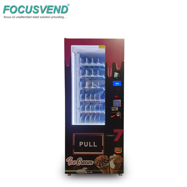 Energy-Efficient Tiny Hony Frozen Vending Machine with LED Lighting & Cashless Payments